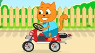 Cats Family in English - Dad s Homemade Motorcycle Cartoon for Kids