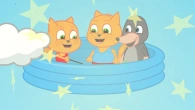 Cats Family in English - Flying Pool Animation