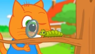 Cats Family in English - Using a Magnifying Glass Cartoon for Kids