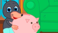 Benny Mole and Friends - Pink Pig Piggy Bank Cartoon for Kids