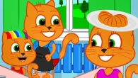 Cats Family en Français - Coiffures Drôles Arc En Ciel Dessin Animé 2020 en Français