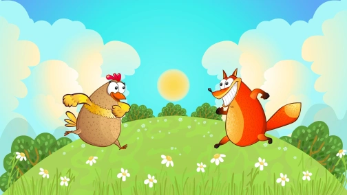 Cabeza, hombros, rodillas y dedos de los piés | Caricaturas para bebes | Zorro y Pollo en Español