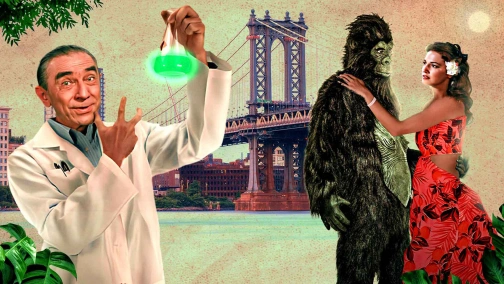 Бела Лугоши знакомится с бруклинской гориллой